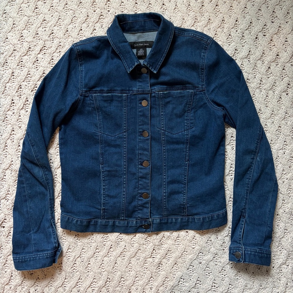 Calvin Klein Jean Jacket - Classic Women’s Button Up Jean Jacket